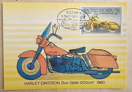 HONGRIE Moto Yvert N°3017 Carte Maximum 1er Jour Harley Davidson.Duo-Glade 1200c - Motorbikes