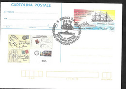 SERVIZI POSTALI MARINA MILITARE 1992 - CARTOLINA POSTALE (CAT. INT. 225) - ANNULLO F.D.C. SPECIALE"GENOVA*26.9.1992* - Interi Postali