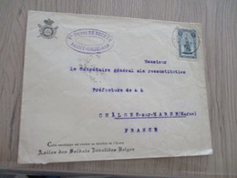 Belgique Lettre à En Tête Asiles Des Soldats Invalides Belges + 1 TP Ancien 1920 - Covers & Documents