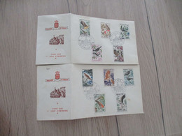 Monaco  2 Premiers Jours Avec Plis 1962 Oiseaux Birds - FDC