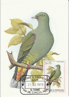 SAO TOME ET PRINCIPE Oiseaux, Oiseau, Pajaro, Bird (treron S.thomae). Carte Maximum, FDC (Yvert N°556/60 + PA 20) - Altri & Non Classificati