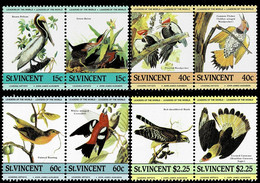 ST. VINCENT 1985 Mi 790-797 BIRDS JOHN JAMES AUDUBON MINT STAMPS ** - St.Vincent (1979-...)