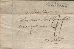 BELGIQUE - DE LIEGE SUR LETTRE AVEC CORRESPONDANCE POUR LA FRANCE, 1788 - 1714-1794 (Paises Bajos Austriacos)