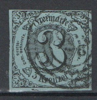THURN&TAXIS  Stamp/Marke 3 Kr, Numeral  Cancel/  Nummer Stempel 258 - Thurn And Taxis