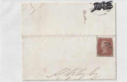 LETTERA - ONE PENNY RED - 1 PENNY ROSSO - ANNULLO CROCE DI MALTA - Lettres & Documents