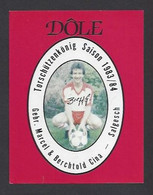 Etiquette De Vin Dôle   -  Torschüzenkönig  Salgesch   (suisse)  -  Saison 1983/1984 - Thème Foot - Voetbal