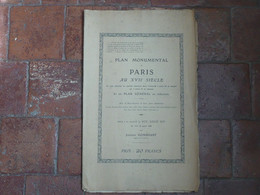 PLAN MONUMENTAL DE PARIS AU XVIIe SIECLE PAR JACQUES GOMBOUST DEDIE A SA MAJESTE LE ROY LOUIS XIV EN L AN DE GRACE 1653 - Otros Planes