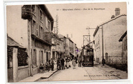 Mezieu - Rue De La Republique   - Tramway - Beau Plan -  CPA°rn - Meyzieu