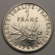 RARE En FDC, ISSUE DE COFFRET ! 1 Franc Semeuse 1966, Nickel - V° République - 1 Franc