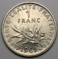 1 Franc Semeuse 1969, Nickel - V° République - 1 Franc