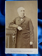 Photo CDV Fd Mulnier à Paris - Homme Aux Favoris Blancs, Elie Augry (1817-1867) ,  Second Empire Circa 1860-65 L590 - Oud (voor 1900)