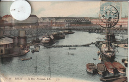 29 - Très Belle Carte Postale Ancienne De BREST   Le Pont National - Brest