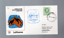 Me28 - AUSTRALIA GERMANIA ,  Volo LH691  LUFTHANSA SYDNEY FRANCOFORTE 8.4.1965 - Premiers Vols