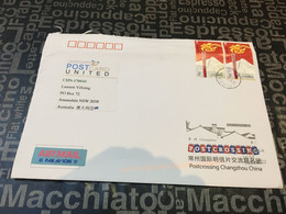 (1 H 44 A) China (large Size) Cover Posted To Australia During COVID-19 Pandemic - 23 X 17 Cm - 2 Olympics Stamps - Lettres & Documents