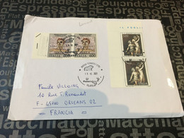 (1 H 44 A) Italy (large Size) Cover Posted To France During COVID-19 Pandemic - 23 X 16 Cm (4 Stamps) - 2021-...: Storia Postale