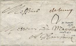 BELGIQUE - DE TOURNAY MANUSCRIT SUR LETTRE AVEC CORRESPONDANCE, 1693 - 1621-1713 (Países Bajos Españoles)