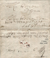 BELGIQUE - D'YPRES MANUSCRIT + PORT PAYE SUR LETTRE AVEC CORRESPONDANCE, 1690 - 1621-1713 (Pays-Bas Espagnols)