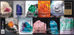 (ja1597) Japan 2022 Greetings Gems & Minerals 63y MNH - Unused Stamps