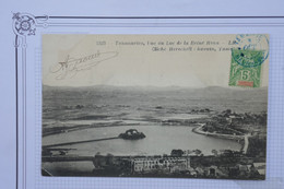 T11 MADAGASCAR  BELLE   CARTE  1907 TANANARIVE POUR VALENCIENNES FRANCE ++LE LAC ROVA  ++AFFRANCH. BLEU PLAISANT - Briefe U. Dokumente