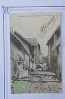 T12 MADAGASCAR  BELLE   CARTE  1907 FIARANTSOA POUR VALENCIENNES FRANCE ++RUE DU ROVA ++AFFRANCH. BLEU PLAISANT - Covers & Documents