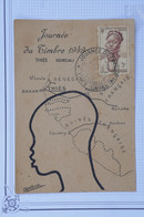 T12 AOF SENEGAL THIES  BELLE   CARTE  1949 JOURNEE TIMBRE   +AFFRANCH. PLAISANT - Cartas & Documentos