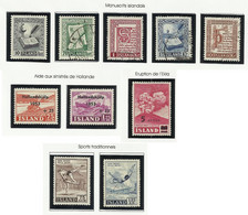 ISLANDE 1950/56 N° 243/244 245 à 249 250 256 257 - Otros & Sin Clasificación