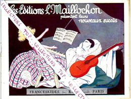 PARIS EDITIONS L. MAILLOCHON - PETIT ALBUM DE PARTITIONS  - 12 PAGES - PUBLICITÉ POUR LES ENREGISTREMENTS PAR DISQUES - Pubblicitari