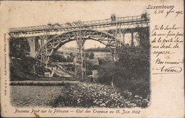 Luxembourg Nouveau  Pont Sur La Pétrusse Etat Des Travaux Au 15 Juin 1902 - Luxemburg - Town