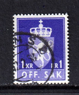 NORWAY - 1955-74 Official 1k Used As Scan - Service