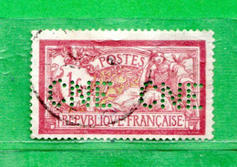 France . 1900 -Timbre Type Merson . Yvert . 121 . PERFIN. Oblitéré . - Used Stamps