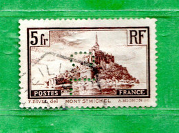 France . 1929 - Mont Saint Michel. Yvert . 260 . PERFIN. Oblitéré . - Oblitérés