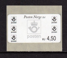 NORWAY - 1999 Machine Label Value As Shown Never Hinged Mint - Automatenmarken [ATM]