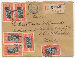SENEGAL - Lettre Recom. Affr. Composé Depuis MATAM - SENEGAL 5 Janvier 1927, Pour Casablanca - Storia Postale
