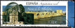 ESPAGNE SPANIEN SPAIN ESPAÑA 2016 RURAL ARCHITECTURE: NORIA DE ALBOLAFIA USED ED 5086 YT 4810 MI 5105 SC 4152A SG 5088 - 2011-2020 Usati