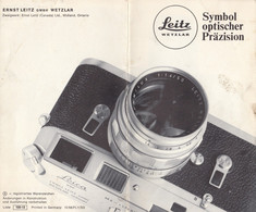 1968 Leica Leitz Wetzlar Germany Projectors Cameras Lenses Prospect Brochure - Lenses