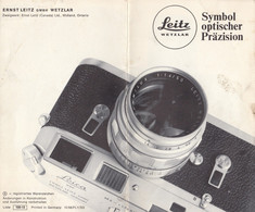 1968 Leica Leitz Wetzlar Germany Projectors Cameras Lenses Prospect Brochure - Linsen