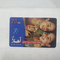 PALESTINE-(PL-PRE-AHL-0001F)-girls On The Phone-(316)-(20₪)-(2070563717)-(1/1/2007)-used Card-1 Prepiad Free - Palestina