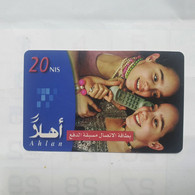 PALESTINE-(PL-PRE-AHL-0001F)-girls On The Phone-(317)-(20₪)-(2105470275)-(1/1/2008)-used Card-1 Prepiad Free - Palästina