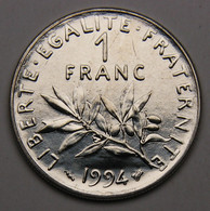 ISSUE D'UN COFFRET BU 1 Franc Semeuse 1994, Différent Abeille, Nickel - V° République - 1 Franc