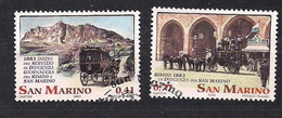 San Marino Saint-Marin 2003 Yvertn° 1884-1885 (°) Oblitéré Used Cote  3,00 €   Malles-poste Postkoetsen - Used Stamps