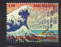 San Marino Saint-Marin 2005 Yvertn° 1975 (°) Oblitéré Used Cote  4 €   Tsunami Japon - Usados