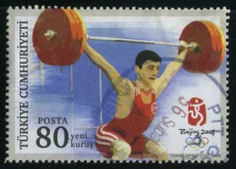 Türkiye 2008 Mi 3688 Weightlifting, Olympic Games Beijing - Oblitérés