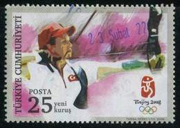 Türkiye 2008 Mi 3685 Archery, Olympic Games Beijing - Used Stamps