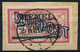 MEMEL 1921 Nr 44y Zentrisch Gestempelt Briefstück Gepr. X472FB2 - Memelgebiet