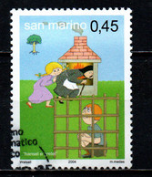 SAN MARINO - 2004 - UN MONDO DI FAVOLE: HANSEL  GRETEL - USATO - Usados