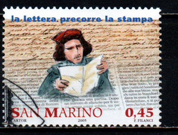 SAN MARINO - 2005 - STORIA DELLA POSTA - USATO - Used Stamps