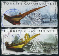 Türkiye 2009 Mi 3726-3727 The Sultan's Boats | Ships - Used Stamps