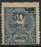 Zambezia – 1905 King Carlos Surcharged 50 Réis Mint Stamp - Zambezia