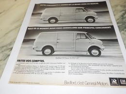 ANCIENNE PUBLICITE BEDFORD CAMION FORD  1975 - LKW