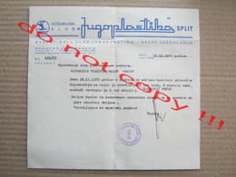 Croatia / Basketball - KK Jugoplastika Split ( 1975 ) / Vlatković Petar - Document, Justification With The Club Seal - Autografi